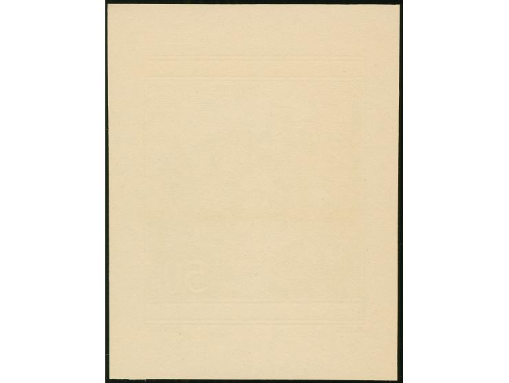 1939, Landschaften Neuhaus 50H., Entwurfszeichnung, schwarzer Druck auf Büttenpapier (124x158mm), aus dem Erinnerungsbuch “IN