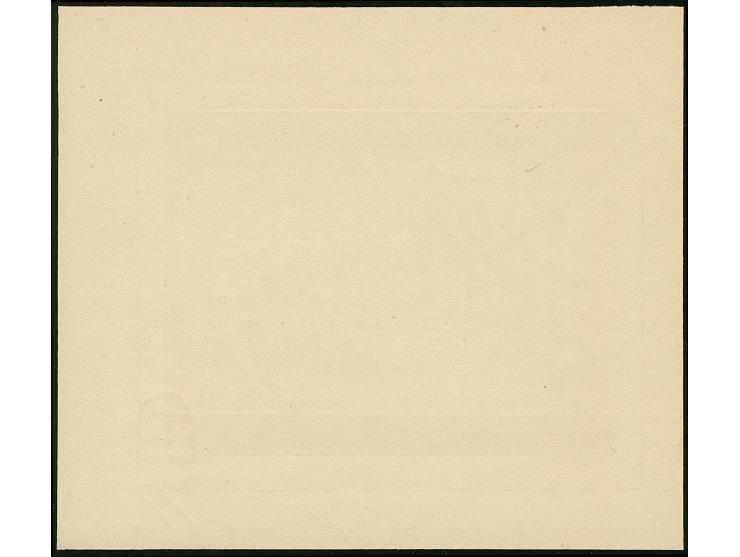 1939, Landschaften Industriewerke Mährisch-Ostrau 4 K., Entwurfszeichnung, schwarzer Druck auf Büttenpapier (124x158mm), aus 