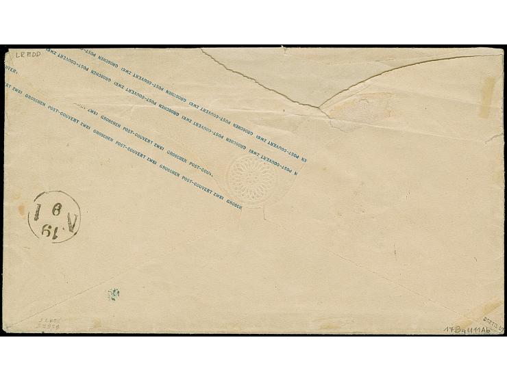 1863/67, Umschlag 2 Gr. blaßultramarin mit tarifgerechter Zufrankatur Ausgabe 1862 1 Gr. karmin mit Durchstich 10, jeweils mi