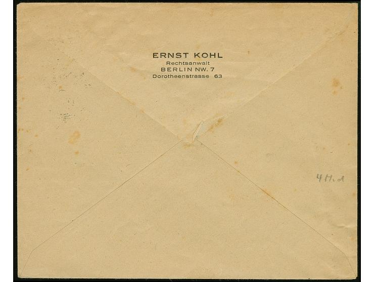 Korbedeckel 1 Mrd. M. durchstochen mit Stempel “BERLIN 14.11.23” auf unterfrankiertem Drucksachen-Umschlag nach Basel mit grü