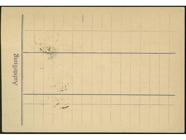 1923, Gebührenzettel “Gebühr bezahlt/Taxe percue” mit handschriftlicher Wertangabe “800000” und Stempel “LEVERKUSEN 2.10.23” 