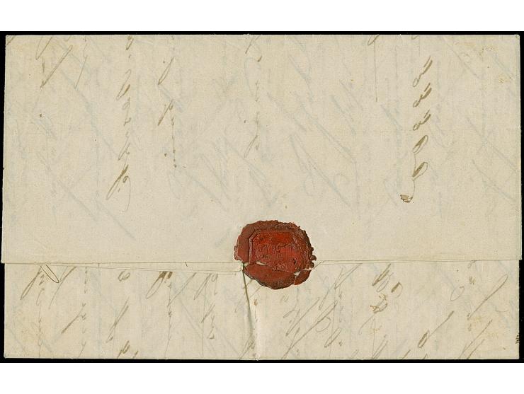 1860, “YASSI SEP. 9 1860”, Cyrillic datestamp mit fleuron (Tchilinghirian Type 9), fair strike in blue on entire letter to Bu