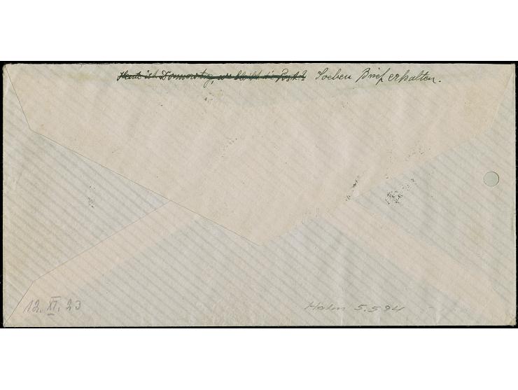 1 Mrd. auf 100 M. violettpurpur im Viererblock, senkrechten Dreierstreifen und Paar sowie Einzelmarke je mit Stempel “BERGZAB