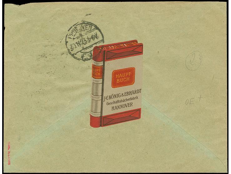 Korbdeckel 50 Mrd. M. gezähnt, 20 Mrd. M. durchstochen und zwei Einzelmarken 5 Mrd. M. gezähnt je mit Stempel “WALTERSHAUSEN 