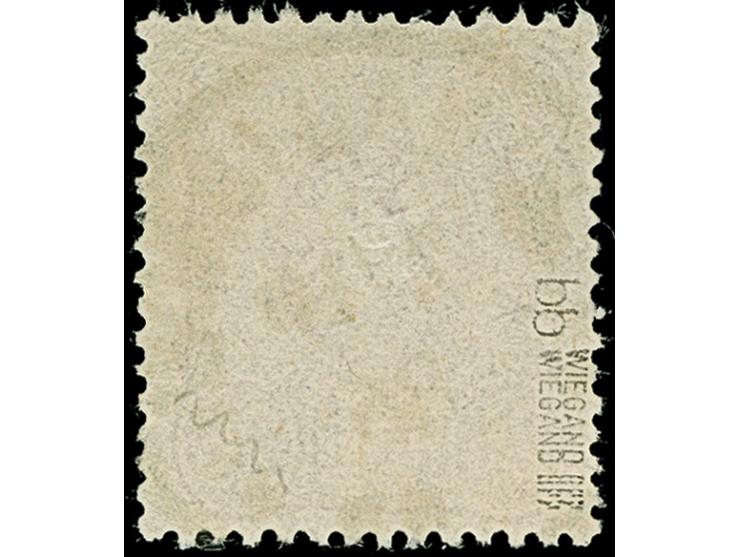 25 Pfg. braunocker, farbfrisch und gut gezähnt, sauber gestempelt, links kleine Zahnstauchung geglättet, sonst einwandfrei. E