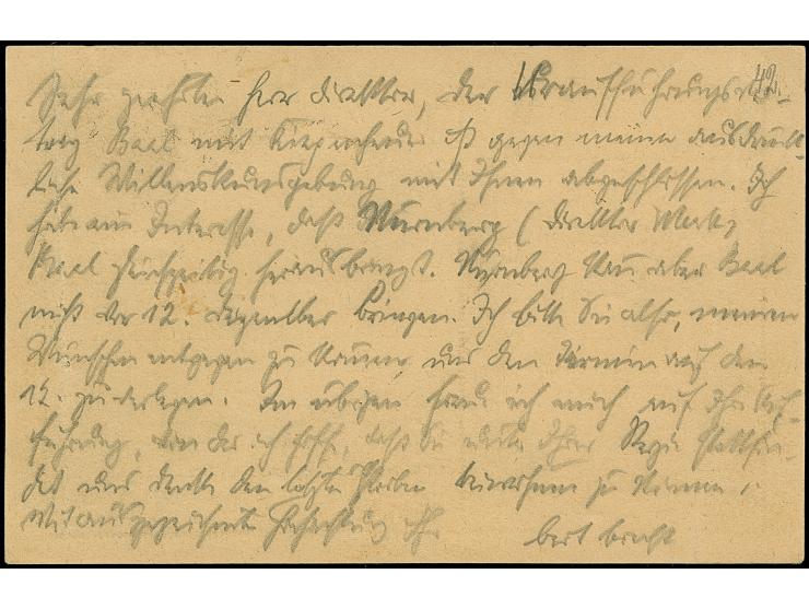 Korbdeckel 50 Mrd. M. gezähnt mit Stempel “MUENCHEN 2 B.P. 29.NOV.23” als tarifgerechte Einzelfrankatur auf Eilboten-Karte mi