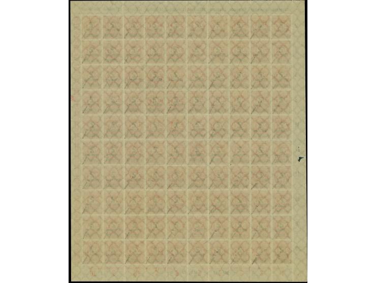 2 Mio auf 200 M. bräunlichrot, durchstochen, kpl. Bogen mit HAN "5515.23" und Druckerzeichen "Rätz", &nbsp;mittig zwischen de