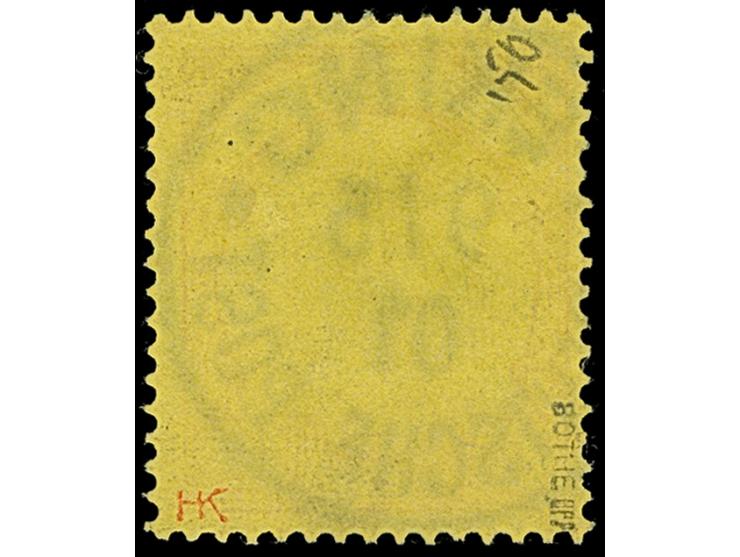 Kiautschou Kaiseryacht 25 Pfg. mit klarem Stempel “(P)EKING DP 9.5.01”, in einwandfreier Erhaltung, sign. HK und Bothe BPP&nb