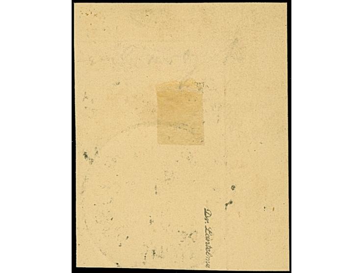 Kiautschou Kaiseryacht 50 Pfg. mit klarem Stempel “PEKING DP 9.7.01” auf sehr dekorativem Briefstück, in einwandfreier Erhalt