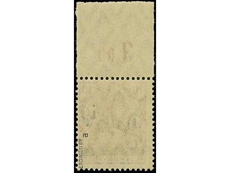 1920, Kleiner Innendienst 10 Pfg. karminrot, Oberrandstück, postfrisch, tadellos, sign. Erdwien BPP sowie Befund Oechsner BPP