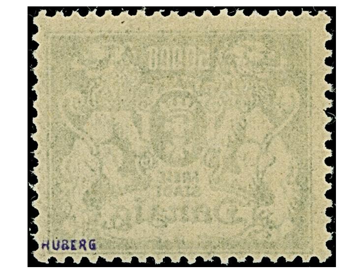 1923, Großes Staatswappen 50.000 M. grün mit Wasserzeichen "ineinander verschlungene Wellenlinien", sehr schön farbfrisch und