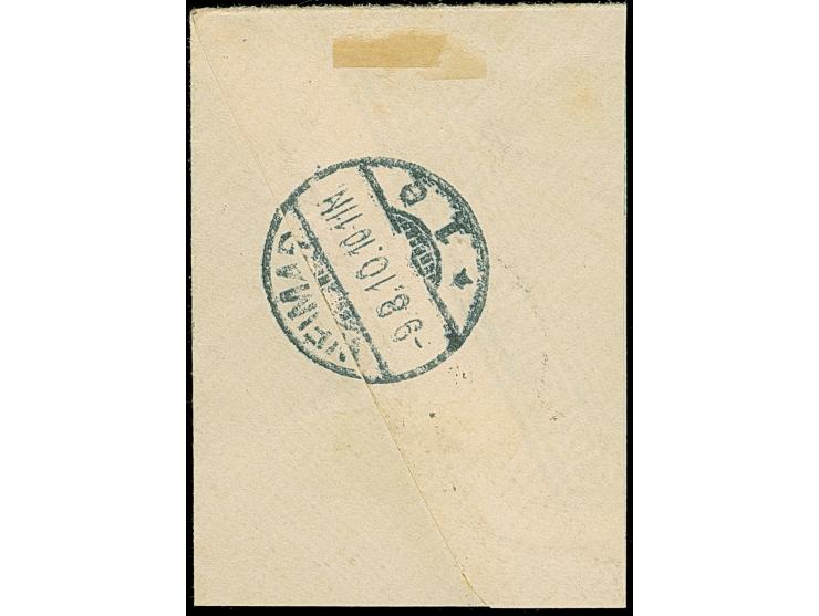 “MALUA SAMOA 2.6.10” klar auf Kaiseryacht 20 Pfg. auf Briefstück in einwandfreier Erhaltung, sign. Dr. Lantelme BPP