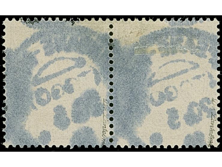 “SANSANE-MANGU (TOGO) 20.5.14”, zweimal klar (etwas ölig) auf losem, waagerechten Paar Kaiseryacht 3 Pfg. ohne Wasserzeichen 