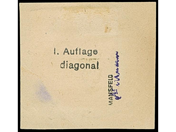 1900, 5 pf. auf Diagonalaufdruck 10 Pfg. mit Stempel “FUTSCHAU DP 22.9.00” auf Briefstück in einwandfreier Erhaltung. Ein seh