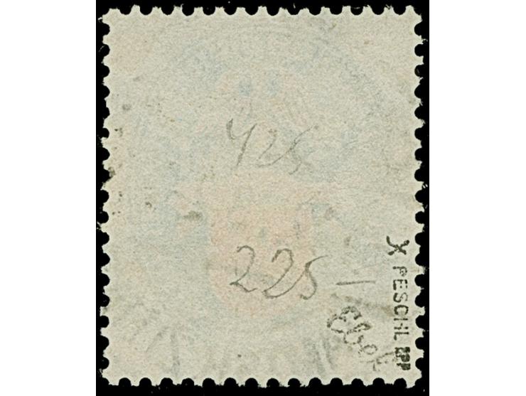 1928, Nothilfe 5 Pfg. mit stehendem Wasserzeichen (2X), sauber gestempelt und normal gezähnt, in einwandfreier Erhaltung. Ein