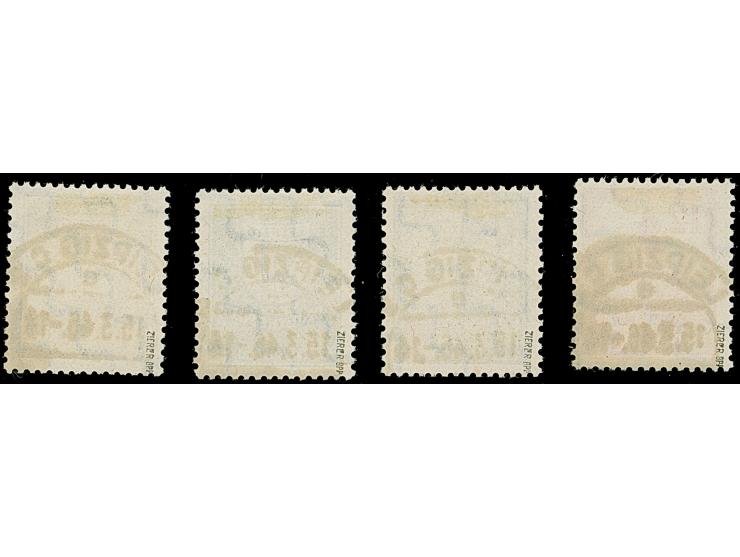Abschiedsserie 3-12 Pfg. mit Wasserzeichen 1X, jeweils mit klarem Stempel “LEIPZIG C2e 15.3.46”, in tadelloser Erhaltung. Sel