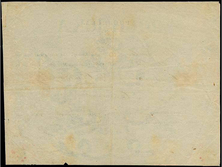SCULENI: 1856, Postal receipt issued by the “SKULYANI POST OFFICE" for a sending to St Petersburg. Lightly folded, with some 