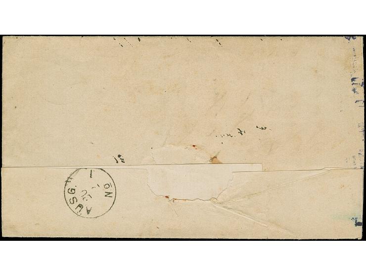 1 Gr. karmin mit Plattenfehler “gebrochenes S in DEUTSCHE” (Feld 4) mit EKr. “POLLE 18.2.72” auf kpl. Faltbrief. Die farbfris