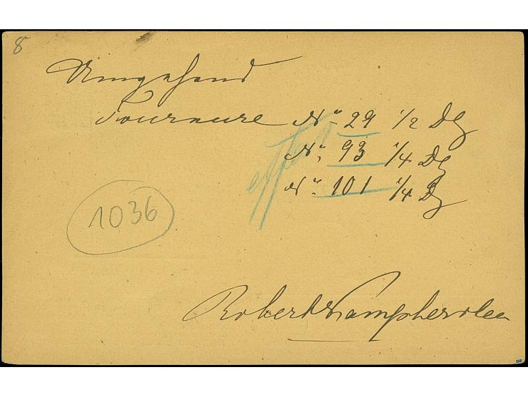 ½ Gr. orange mit Plattenfehler “Kreisbruch unter CH in DEUTSCHE, verstärkte Punktreihe rechts (späte Phase)” (Spalte 10), kla