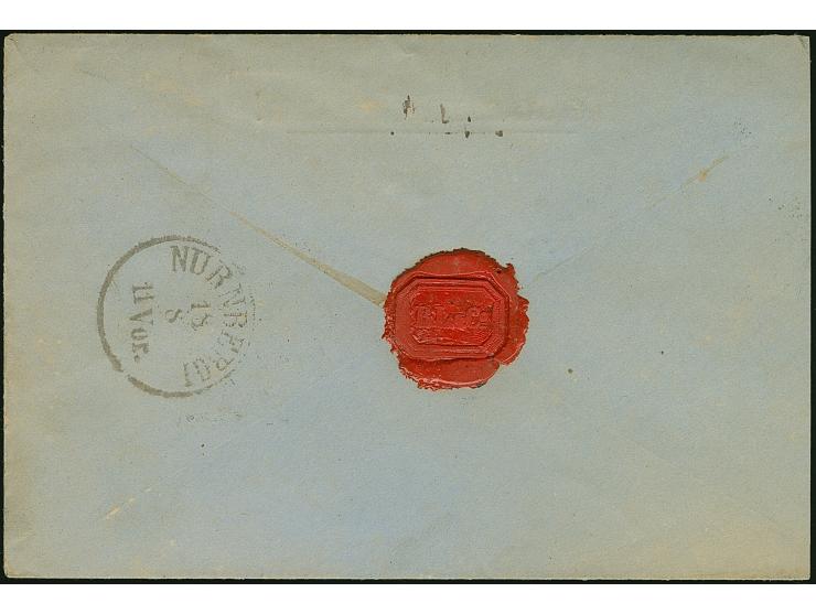 2 Gr. grauultramarin mit Plattenfehler “Einbuchtung im Innenkreis rechts in Höhe der 8. und 9. Strichleiste” (Feld 32) und 1 