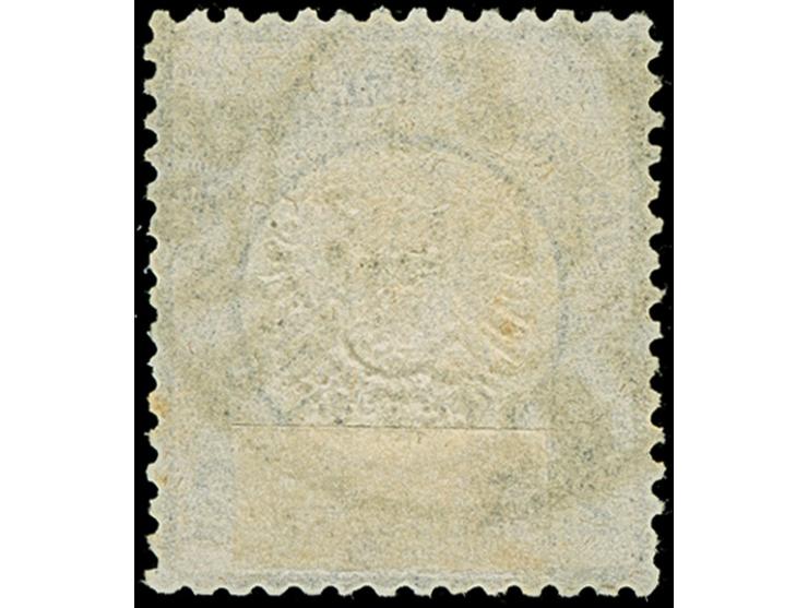 2 Gr. grauultramarin mit Plattenfehler “gebrochenes C in REICHS” (Feld 25, mit klarem DKr. “STARGART 26.11.73” entwertet. Die