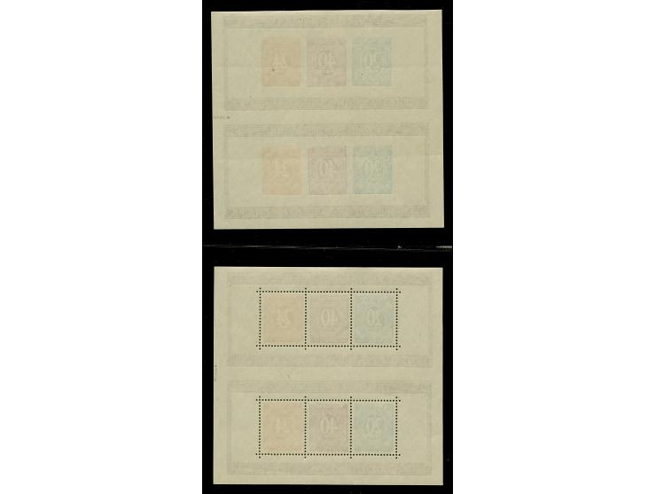 Altershilfe-Blockpaar in senkrechten Paaren, postfrisch, übliche Kalenderbüge