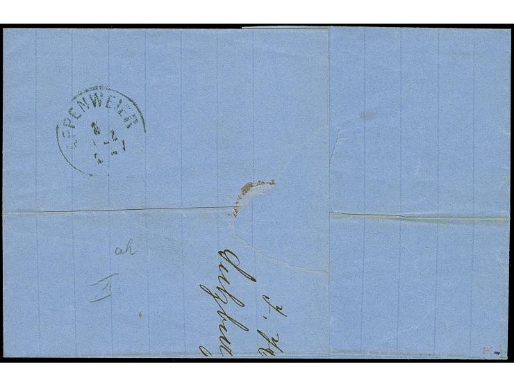 3 Kr. karmin mit Plattenfehler “Kerbe im Innenkreis unter R in REICHS” (Feld 136), mit klarem EKr. “SULZBURG 2.DEZ.(74)” als 