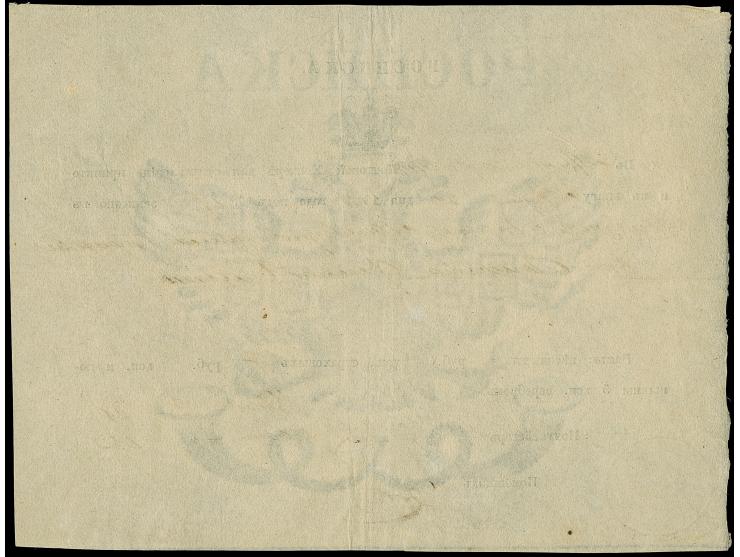 JASSY: 1851, Russian PO printed Receipt for a registered letter, struck with oval negative seal handstamp inscribed "From the