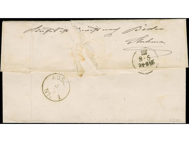 "Wiesbaden 4 5 71", sauber auf- und nebengesetzt auf Dienstmarke 1 Gr. auf Briefhülle an den Regierungspräsidenten Winter nac