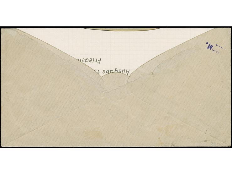 ¼ Gr. grauviolett mit Plattenfehler “helle Striche im Rahmen unten links” (Feld 141), mit klarem EKr. “WIESBADEN 2.2.72” als 