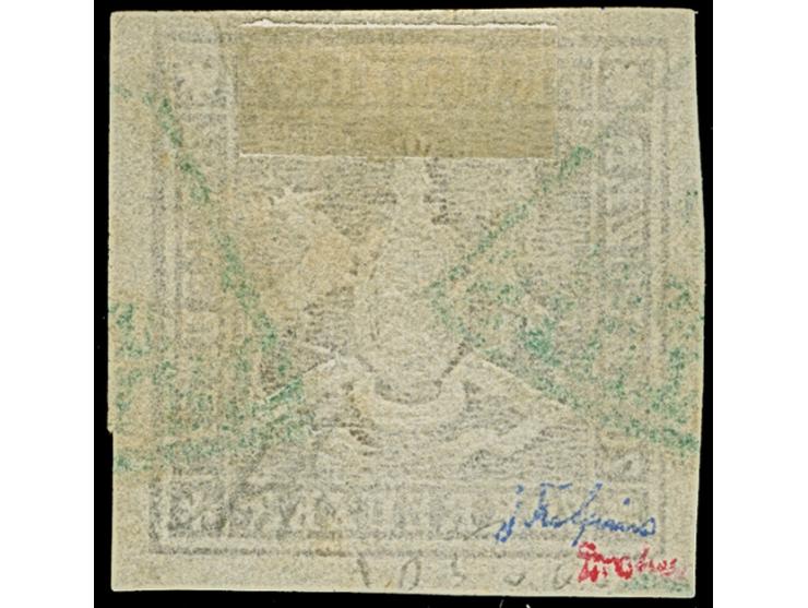 1873, 70 Kr. braunlila, Bogenfeld 2, farbfrisch, allseits breitrandig geschnitten, mit schön erkennbarer Wappenprägung, Teile