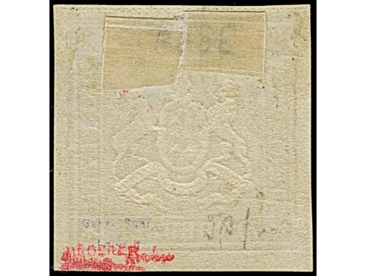 1873, 70 Kr. rotlila, Bogenfeld 5, farbfrisch, allseits breitrandig geschnitten mit schöner Wappenprägung, mit vollständigen 