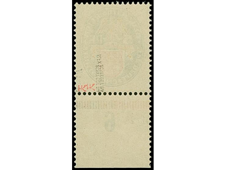 1928, Nothilfe 5 Pfg. mit stehendem Wasserzeichen (Wz. 2X), Unterrandstück mit Teil-HAN “01.28”, postfrisch, in tadelloser Er
