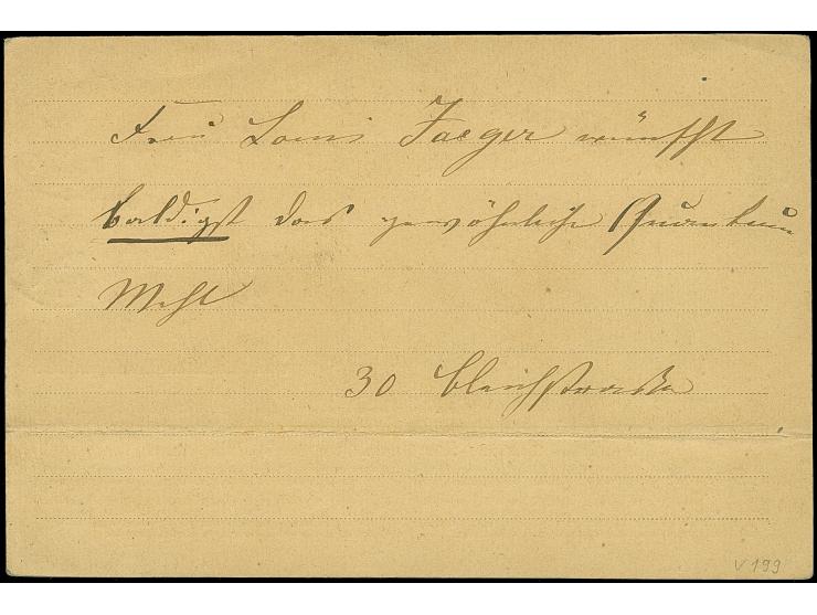 1 Kr. grün, drei Einzelwerte mit EKr. "FRANKFURT A.M. 22 6 71" auf 'Correspondenz-Karte' nach Bonames (damals noch nicht Orts