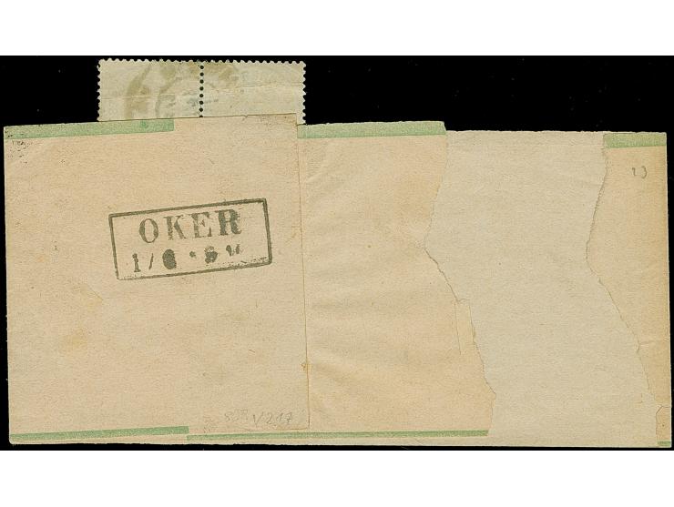 Streifband ⅓ Gr. mit Zufrankatur ⅓ Gr. gezähnt im waagerechten Paar, mit DKr. "BRAUNSCHWEIG 31 MAI 1871" als Drucksache der 3