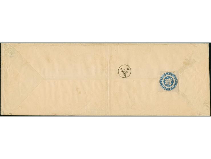 UMSCHLÄGE DER VIKTORIA-NATIONAL-INVALIDEN-STIFTUNG: Umschlag 1/3 Gr. grün, Format 378:131 mm, Absender mit Signatur "Werner",