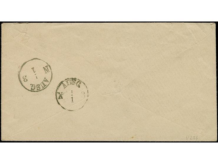 1 Gr. karmin, farbfrisch und gut gezähnt, mit sauber auf- und nebengesetztem Ra3 "CROSSEN AN DER ODER 1/1 72" sowie nochmals 