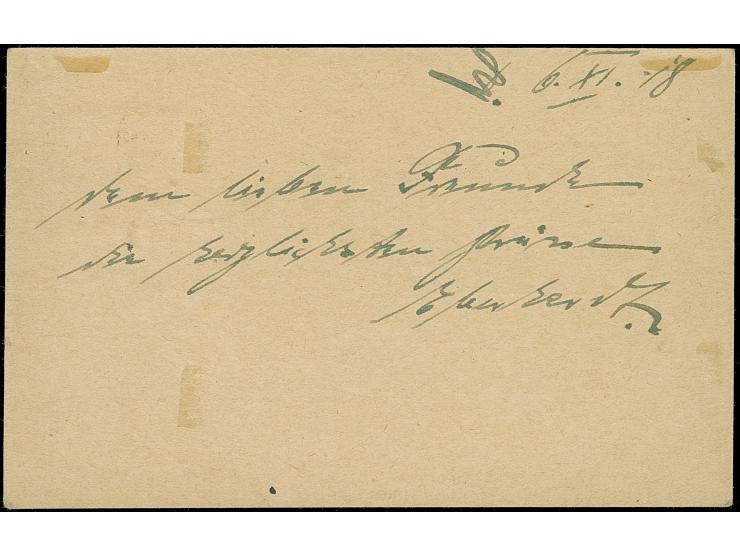 1918, Gebührenmarke 30 Pfg., farbfrisch und gut gezähnt, sauber mit Stempel “NOWOBORISOW &nbsp;6.11.18” auf Postkarte nach Wi