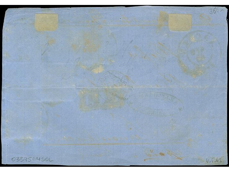 3 Pfg. grauviolett, zusammen mit 2 Sgr. ultramarin, waagerechter 3er-Streifen und Einzelstück sowie 2 Einzelwerten 3 Sgr. ock