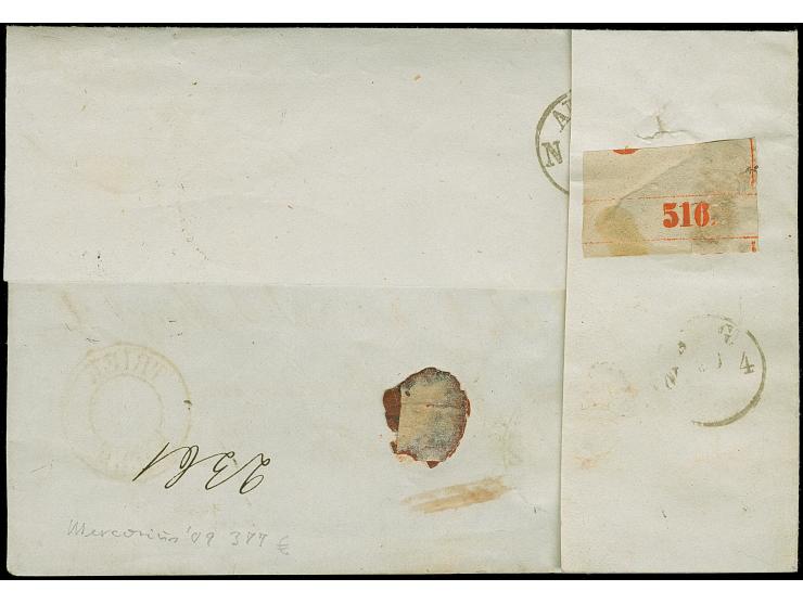 2 Sgr. blau, farbfrisch und voll- bis breitrandig, mit vorphilatelistischem DKr. "GEROLSTEIN 19 7" auf Paketbegleitbrief (Vie