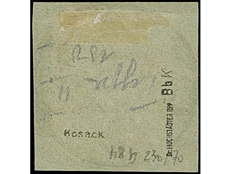 1919, Aufdrucktype II, roter Aufdruck: Germania 5 Pfennig schwärzlichbläulichgrün, kopfstehender Aufdruck, farbfrisch und gut