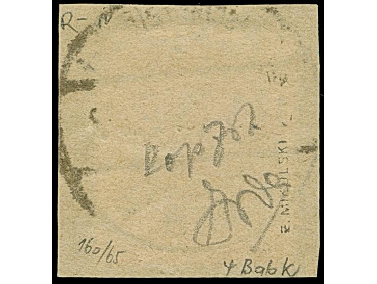 1919, Aufdrucktype II, violettblauer Aufdruck: Germania 20 Pfennig violettblau, kopfstehender Aufdruck, farbfrisch und gut ge