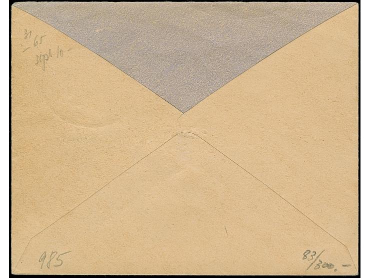 “DSP YANGTSE-LINIE a 12.1.07” (D. Mei-Dah) klar auf 10 C. auf 20 Pfg. auf Brief nach Leipzig. Der Umschlag mit Beförderungssp