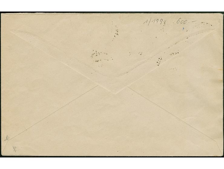 “SEEPOST DER FREIEN STADT DANZIG LINIE HAMBURG-SÜDAMERIKA 2.56.26” (D. Holm), mehrfach klar auf senkrechten 6er-Block mit Obe