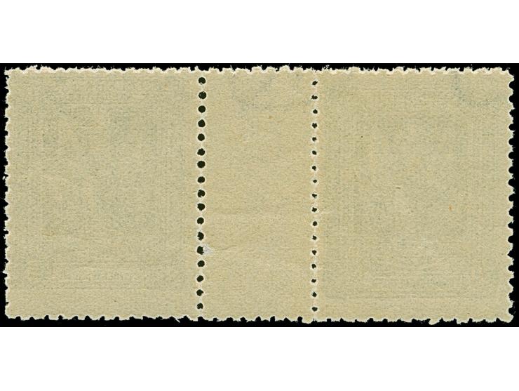 1920, 1. Mailänder Ausgabe 5 Pfennig opelgrün im waagerechten Zwischenstegppar, postfrisch, tadellos