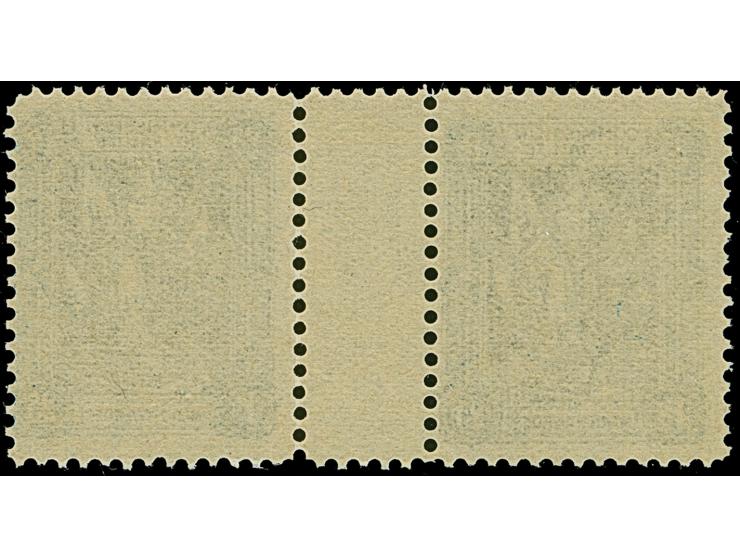 1920, 1. Mailänder Ausgabe 25 Pfennig dunkelultramarin im waagerechten Zwischenstegpaar, postfrisch, üblich gezähnt, tadellos