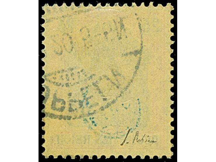 1920, Germania 25 Pfennig rotorange/schwarz auf gelbweiß, farbfrisch und gut gezähnt, sauber mit Stempel “OPPELN .20" entwert