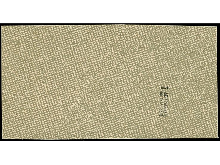 1920, Germania 2 Mark blau, 26:17 statt 25:17 Zähnungslöcher, farbfrisch und gut gezähnt, sauber mit Stempel “RUSS 16.10.20” 