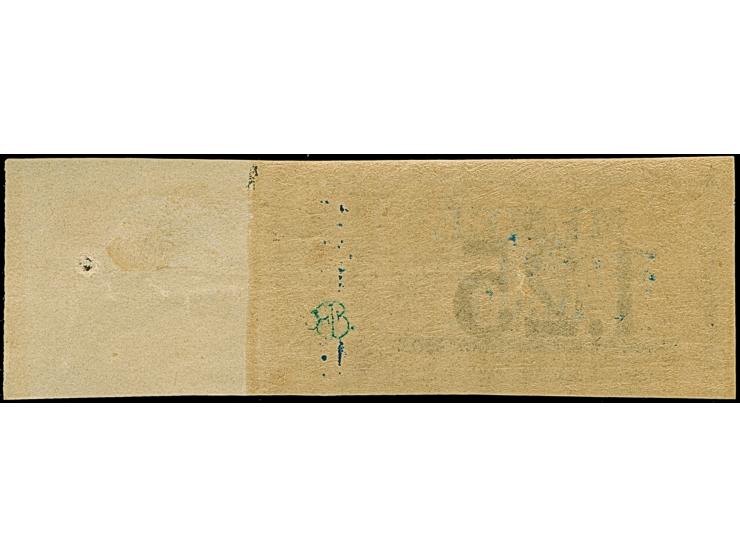 1922, 1,25 auf 1m auf 50 C., farbfrisch und allseits breitrandig ungezähntes rechtes Seitenrandrand von Feld 40, mit Aufdruck