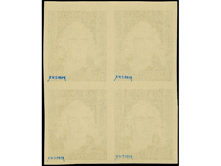 1944, Kulturträger August der Starke 50 Groszy, ungezähnter Viererblock, postfrisch, tadellos, sign. H.W. Sieger